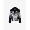 Dries Van Noten Womens Black Vondas Floral Jacquard Woven Jacket Xs In Black