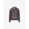 Dries Van Noten Womens Burgundy Cedal Printed Drawstring-hem Silk Shirt In Multi