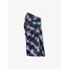 Dries Van Noten Womens Burgundy Harens Abstract Graphic-print Cotton-jersey Skirt In Multi