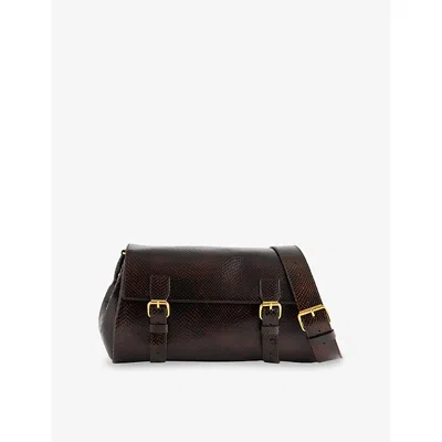 Dries Van Noten Womens Dark Brown Leather Satchel
