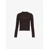 Dries Van Noten Womens Dark Brown Texas Long-sleeve Alpaca-wool Blend Jumper In Brown
