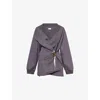 Dries Van Noten Womens Dark Grey Halcks Twist-embellished Cotton-jersey Sweatshirt In Brown
