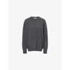 Dries Van Noten Womens Dark Grey Timona Textured-stitch Cashmere Jumper In Gray