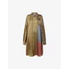 Dries Van Noten Womens Dessin A Printed Relaxed-fit Silk Midi Dress In Green