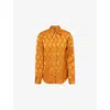 Dries Van Noten Womens Orange Chowy Patterned Long-sleeve Woven Shirt In Orange