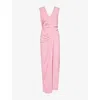 Dries Van Noten Daring Draped Maxi Dress In Pink