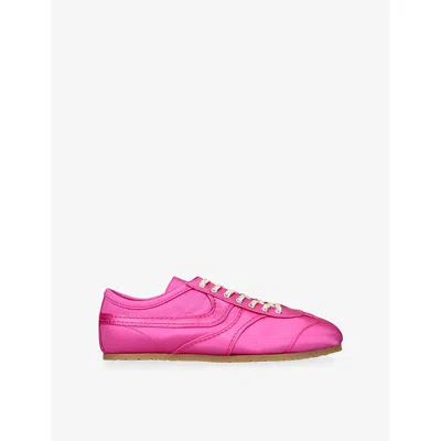 Dries Van Noten Womens  Dustin Satin Trainers In Pink