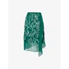 Dries Van Noten Sequin-detail Midi Skirt In Green