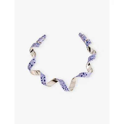 Dries Van Noten Womens Lilac Brass Necklace In Purple