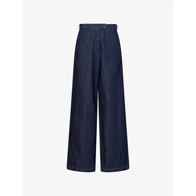 Dries Van Noten Womens  Penn Wide-leg Denim Jeans In Indigo