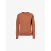Dries Van Noten Torea Off-centered Button Wool Cardigan In Light Rust