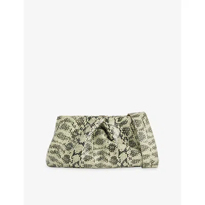 Dries Van Noten Womens  Snake-effect Small Pouch In Mint