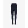 Dries Van Noten Womens  Stirrup High-rise Knitted Leggings In Blue