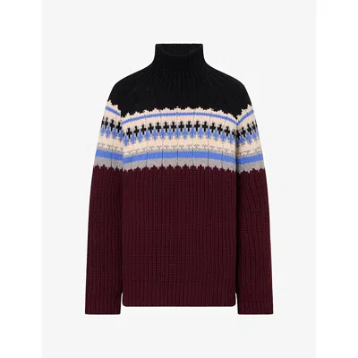 Dries Van Noten Womens  Tenor High-neck Wool And Cashmere Jumper In Multi