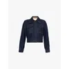Dries Van Noten Womens Indigo Vistam Cropped Denim Jacket In Indigo