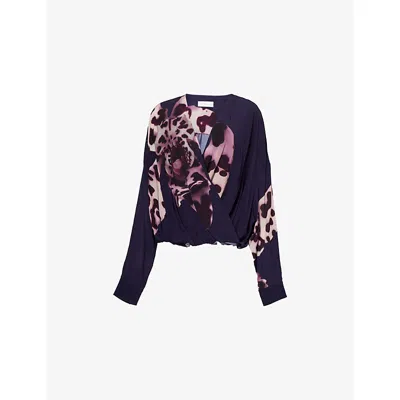 Dries Van Noten Women 01690-camiel 1015 W.w.shirt In Blue