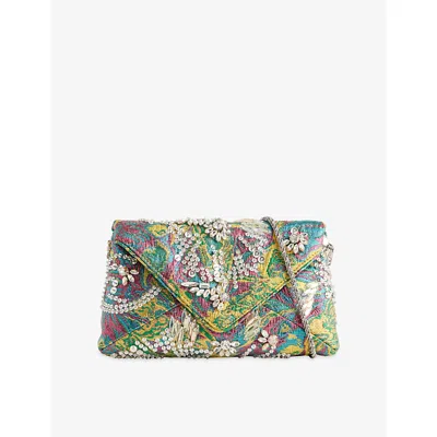 Dries Van Noten Womens Lemon Small Envelope Jacquard Cross-body Bag In Multi