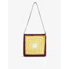 Dries Van Noten Abstract-pattern Adjustable-strap Woven Tote Bag In Mustard
