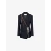 Dries Van Noten Baftan Long Sleeve Notched Lapel Jacket In Blue