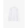 Dries Van Noten White Striped Cotton Cocoon Shirt In White