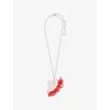 Dries Van Noten Womens Ruby Silver-tone Metal Pendant Necklace