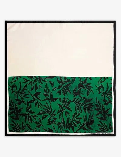 Dries Van Noten Santal Greenery Graphic-print Silk Scarf