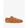 Dries Van Noten Women Beige Low-top Sneakers With Two-tone Lace-up In Suede Woman In Brown