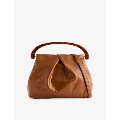 Dries Van Noten Womens Tan Small Leather Top-handle Bag In Brown