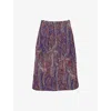 Dries Van Noten Skirt In Jacquard Cotton-blend Viscose In Red