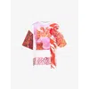 Dries Van Noten Womens White Contrast-panels Round-neck Cotton-jersey T-shirt Xs In White