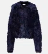 Dries Van Noten Wool And Alpaca-blend Cardigan In Purple