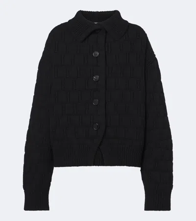 Dries Van Noten Wool And Cashmere Cardigan In Black