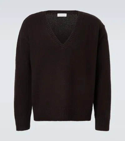 Dries Van Noten Wool And Cashmere Sweater In Brown