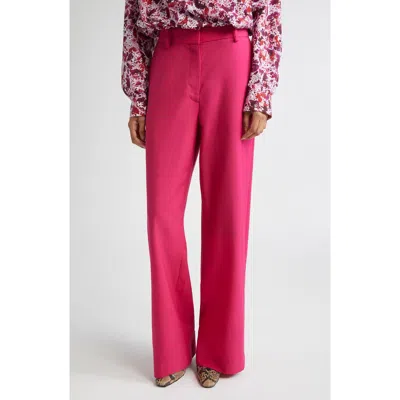 Dries Van Noten Wool & Mohair Straight Leg Pants