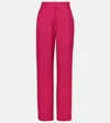 Dries Van Noten Wool And Mohair Twill Straight Pants In Pink
