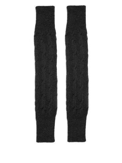 Dries Van Noten Wool Arm Warmers In Black