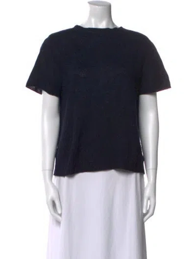 Pre-owned Dries Van Noten Wool Bateau Neckline T-shirt In Black