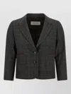 Dries Van Noten Checked Wool Blazer In Gray