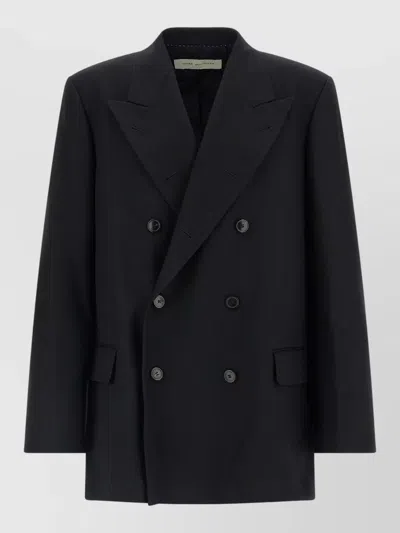 Dries Van Noten Oversized Wool Blazer In Black