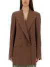 Dries Van Noten Women Wool Blazer In Brown