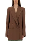 Dries Van Noten Women Wool Blazer In Brown