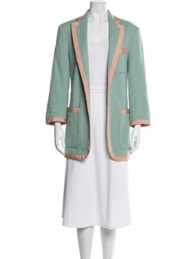 Pre-owned Dries Van Noten Wool Blazer In Green