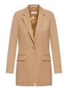 Shop Dries Van Noten Wool Blazer In Nude & Neutrals
