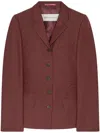Dries Van Noten Wool Blazer In Red