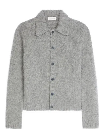 Dries Van Noten Wool-blend Cardigan In Gray