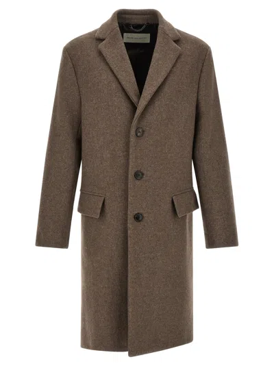 Dries Van Noten Wool Blend Coat In Taupe