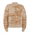 Dries Van Noten Mens Beige Mauritius Macao Patterned Wool-blend Jumper In Gold