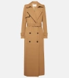 Dries Van Noten Wool-blend Gabardine Trench Coat In Brown