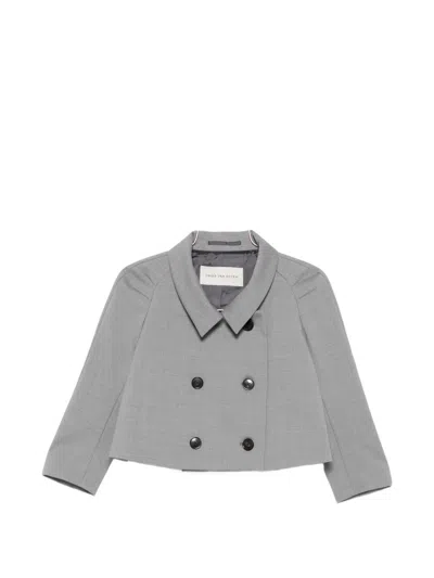 Dries Van Noten Wool Blend Jacket In Gray