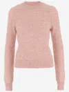 Dries Van Noten Light Pink Crew Neck Sweater In Pink